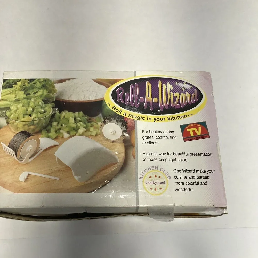 Roll A Wizard All Purpose Cutter with Attachments As Seen on TV VTG‎ NOS